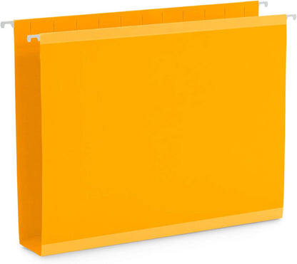 25 Blue Summit Supplies Hanging File Folder Extra Capacity, Expanding Hanging File Folders Letter Size, Extra Wide Hanging File Folders with 2” Expansion, Reinforced 12pt Paper, Assorted Colors
