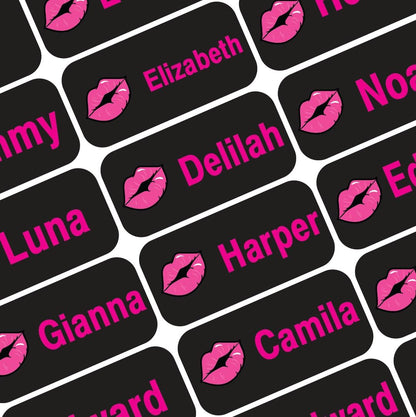 Personalized Waterproof Name Labels Press and Stick Custom Name Stick on Clothing Labels. Customized Up to 3 Lines Great for Camp & Daycare