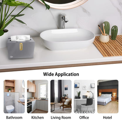 H4N Multifold Hand Paper Towel Dispenser Countertop, Compact Design, Single Sheet Dispensing for Home and Commercial Use, Gray