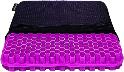 Gel Seat Cushion, Egg Seat Cushion for Tailbone, Back, Sciatica Pain Relief - Gel Enhanced Chair Pads with Non-Slip Cover for Office Home Chair Car Seat Wheelchair (Standard, Violet)