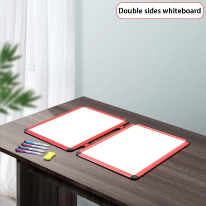 4 Sided Foldable Whiteboards Calendar, 17"x13" Desktop Whiteboard, Integrating with Monthly and Weekly Planner, Multi-Functional Whiteboard Suitable for Home, School and Office.