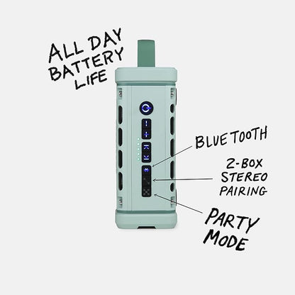 Turtlebox Ranger: Loud! Outdoor Portable Bluetooth 5.4 Speaker | Rugged, Waterproof, Ultra-Portable | Plays to 105db, Deep Bass, Shockproof, Unlimited Pairing for Full Stereo Experience, River Rock
