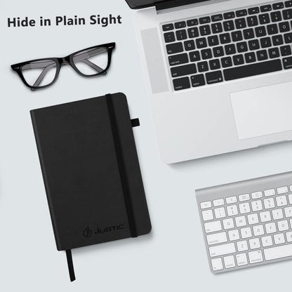 JUBTIC Password Book with Alphabetical Tabs Medium Size Password Keeper Logbook for Internet Log in Website Address Detail. Hardcover Password Notebook Journal & Organizer for Home Office, Black