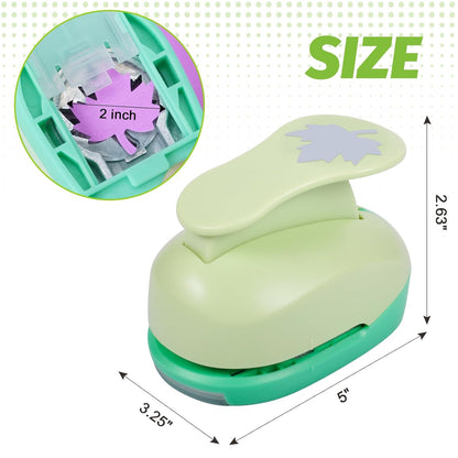 UCEC 2 Inch Maple Leaf Paper Punch for Crafting, Hole Punch Maple Shapes, Craft Lever Cutter Handmade for Autumn, Thanksgiving Day, Paper Crafting and Scrapbooking