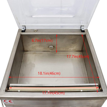 INTSUPERMAI DZ-450 Desktop Single Chamber Vacuum Packaging Machine Deepen Vacuum Champer Desktop Vacuum Sealing Machine Packaging Sealer 110V