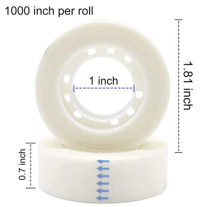 OWLKELA - 6 Rolls Matte & Glossy Tape Refills, Invisible, Translucent, All-Purpose for Office, Home, School - 0.7 in x 1000 Inches