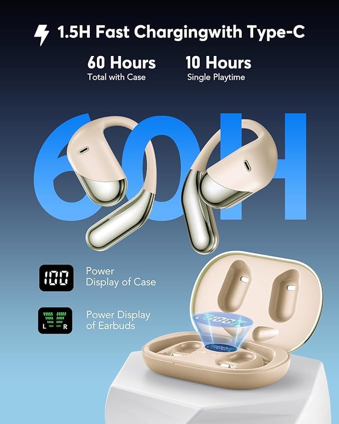 AI Translation Earbuds Real Time - Audifonos Traductores Inglés Español, 3-in-1 Translator Device, Supports 144 Languages & Accents, Open Ear Earbuds with Charging Case