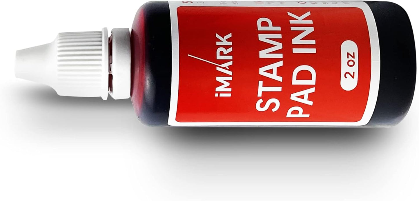 Premium Refill Ink for Self-Inking Stamps, Daters and Stamp Pads (2 oz, Red)