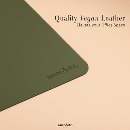 ANECDOTE Vegan Leather Desk Pad - 23.6"x17" Desk Mat for Your Office. This Quality Large Mouse Pad has Chic Elegance, Professional Look & Satisfying Touch - The Perfect Leather Mouse Pad for You!