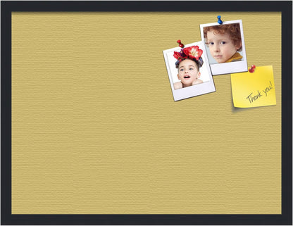 PinPix 24x18 Inch Cork Bulletin Board. This Decorative Framed Pin Board Comes with Honey Pastel Design and a Satin Black Frame. Ideal for Home Office Decor or Message Board (PinPix-1810)