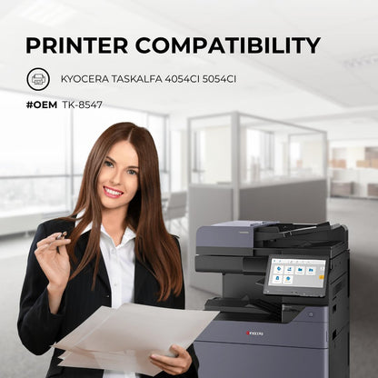 Toner Pros TK-8547 Replacement Toner Cartridge Set for Kyocera TASKalfa 4054ci 5054ci Printers – High Yield Black & Color Toner – 30,000 Page Yield – Made in USA – Office Printer Toner