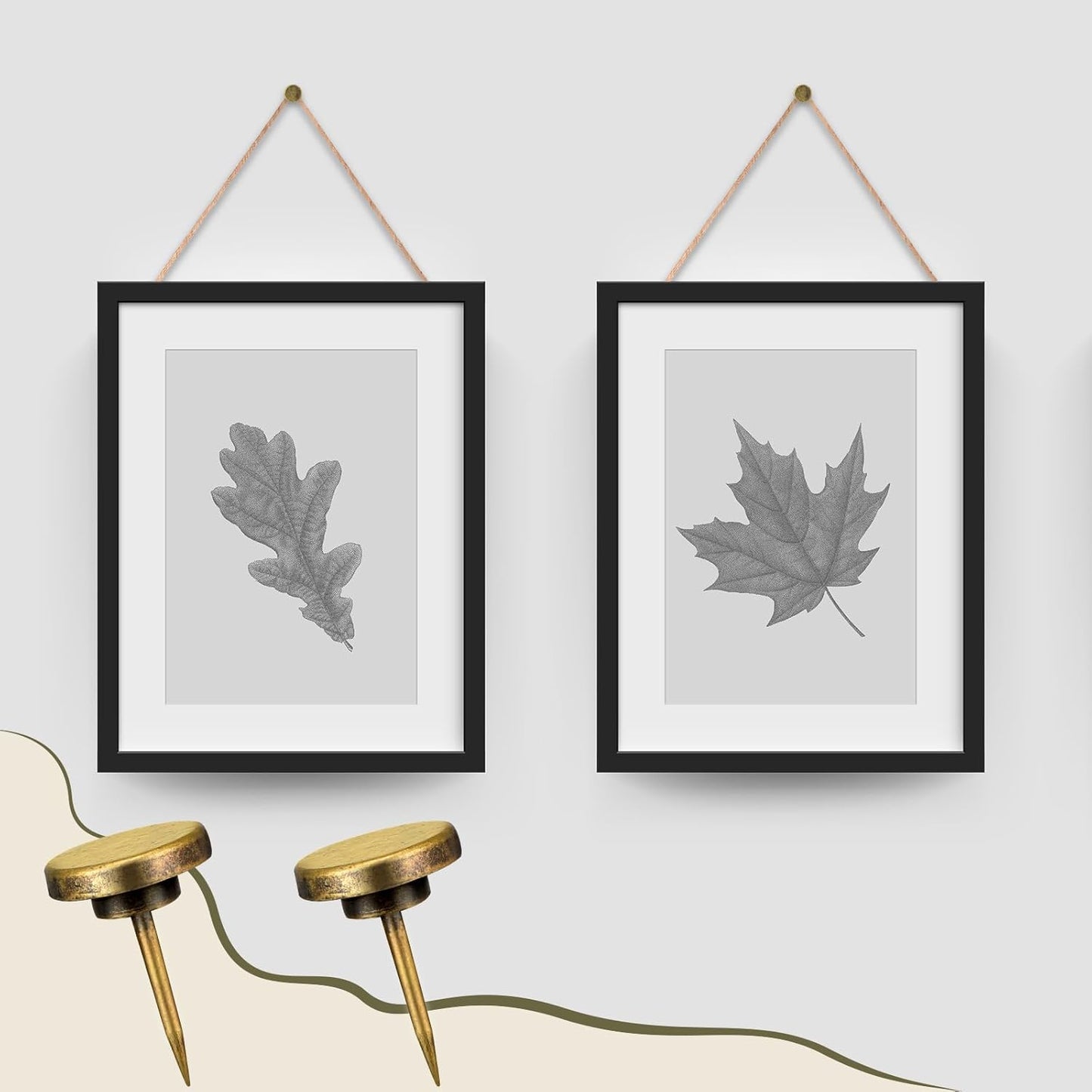 30 Pieces Push Pins, Metal Thumb Tacks for Picture Photo Hanging, Wall Pins for Board Posters Bulletin Maps, Wall Tack for Office Home Decorative(Bronze)