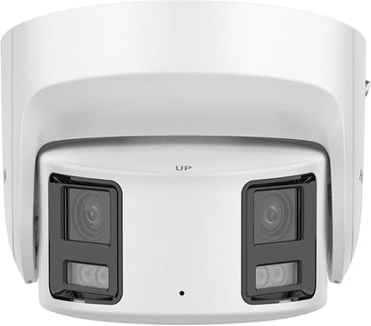 DS-2CD2387G2P-LSU/SL 4MM 8MP 4K Panoramic PoE IP Camera, Color-Vu,Human/Vehicle Detection, with Dual Lens, 180° Filed of View,Colorful Night vision, SD Card Slot support 512GB International Version