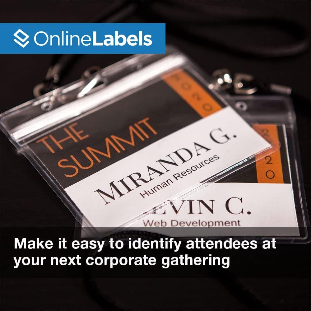 Name Badge Inserts - 4 x 3 - Cardstock - Pack of 600, 100 Sheets - Inkjet/Laser Printer - Online Labels