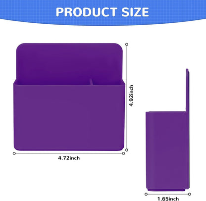Magnetic Dry Erase Marker Holder, Magnetic Pen Marker Holder for Whiteboard, Fridge, Locker Accessories, School, Office, Home, Magnet Pen Cup,1 Pack, Purple