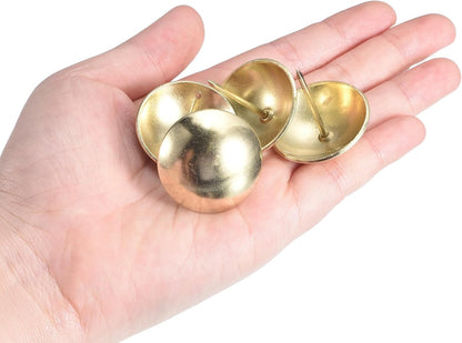 uxcell Upholstery Tacks Nail Pins Furniture, 30Pcs 30x30mm Thumb Tack Pins Assortment Kit Carbon Steel for Home Sofa DIY Decorative Nail Heads Nails, Gold