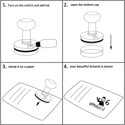 Custom Logo Self-Inking Stamp - Personalized Business Logo & Text Stamper | 5 Sizes | 7 Ink Color Options