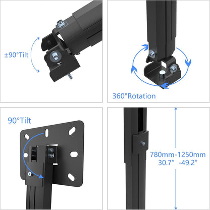 suptek 49inch Extended Mini Projector Ceiling Mount Adjustable Wall Mount with Thread Adapters for Projector DVR Camera (PR05LMINIB)