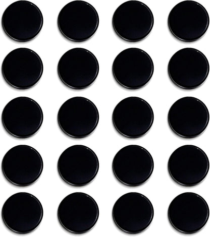 Qualsen Fridge Magnet, 20 Pack Cute Magnets for whiteboard, Refrigerator, Locker, Office, Classroom, Kitchen (Black)