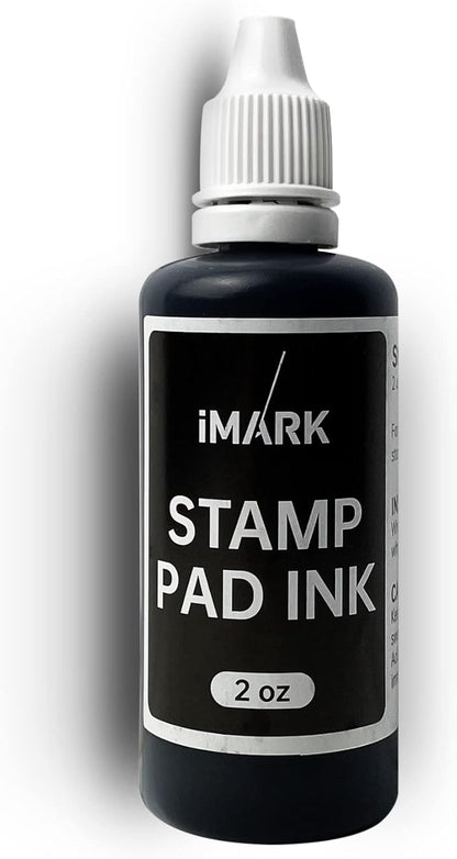 Premium Refill Ink for Self-Inking Stamps, Daters and Stamp Pads (2 oz, Black)