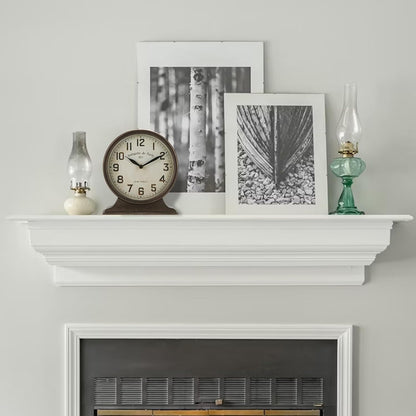 NIKKY HOME Antique Mantel Clock, Battery Operated Decorative Desk Table Clock for Home, Office, Living Room, Bed Room, Brown