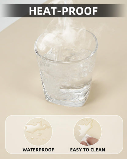 Small Desk Mat,Leather Desk Pad Protector,Desk Mouse pad,Office Desk mat,Laptop Mat for Desk, Non-Slip PU Leather Desk Blotter,Waterproof Desk Writing Pad for Office/Home(23.6"x13.8",Beige)