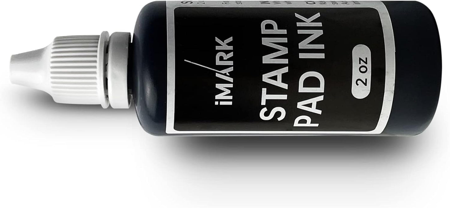 Premium Refill Ink for Self-Inking Stamps, Daters and Stamp Pads (2 oz, Black)