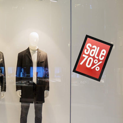 Document Sign Holder Pockets with Adhesive Back, Plastic Poster Picture Notice Display Frame for Window/Door/Wall/Cabinet, 8.5 x 11.6 Inches, Black, 30 Pack