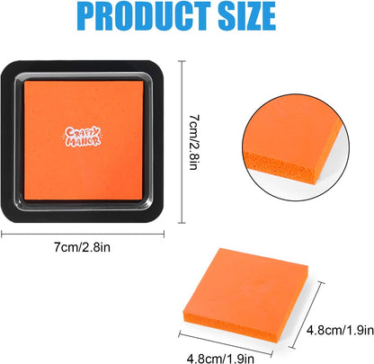 CraftyManor 4 Colors Washable Stamp Pad for Kids Finger Paint, Latex Foam Fingerprint Inkpad, Water Base Ink Stamps Pads for Kid Classroom, Clothing, Letter (4 Colors-02)