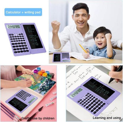 Scientific Calculators for Students, 10-Digit Large Screen, Math Calculator with Notepad, Classroom Must Haves for Middle High School Supplies & College(Purple)