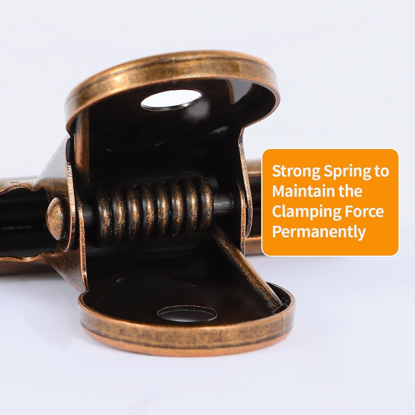 SIAMESE Bulldog Clips, 8 Pcs Binder Clips for Office & Kitchen, Multi-Purpose Binder and Food Bag Clamps for Sealing, Storage, Hanging (Red Bronze)