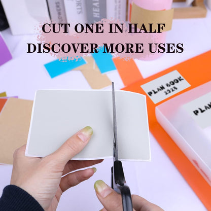 PARLAIM 3 X 5 Inch Rectangle Adhesive Color Coding Stickers,Square Grey Inventory Stickers -250 Per Dispenser Box（Grey）