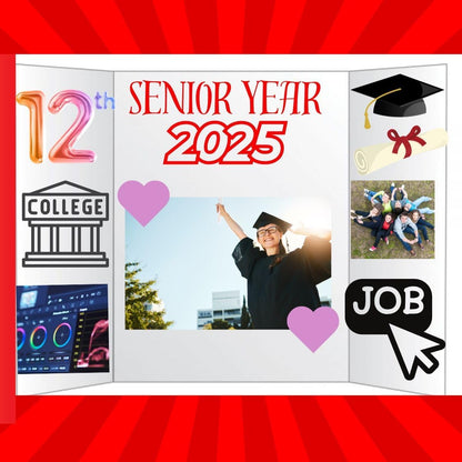 PJ Goods 24 Pcs (36 x 48 inches) Black Folding Poster Board for Science Fair Presentation Displays, School Projects, Business Displays, 4H, Sports, Graduation/Senior Night Lightweight,Foldable (24)