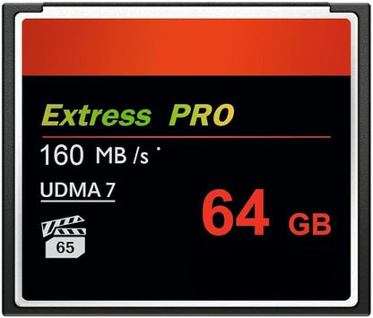 Camera CF Memory Card 64GB UDMA Speed Up to 160MB/s