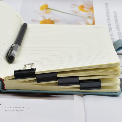 Ufmarine Small Binder Clips 1 Inch Length, (72 Pcs) Small Paper Clips for Office