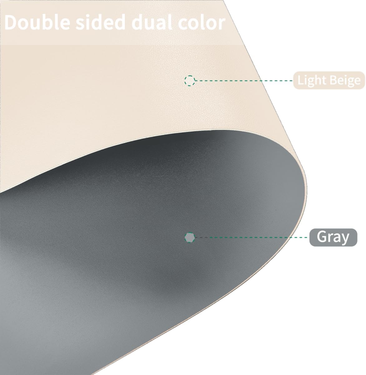 Table Pad Protector for Dining Room Table - Can Be Used On Both Sides Waterproof and Easy to Clean Good Flatness Used for Dining Table(Off White+Light Gray 54x72)
