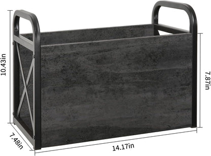 YINMIT Magazine Holder, Magazine Rack Floor, Magazine Storage Basket, Folder Organizer Bin for Books, Newspapers, Tablets