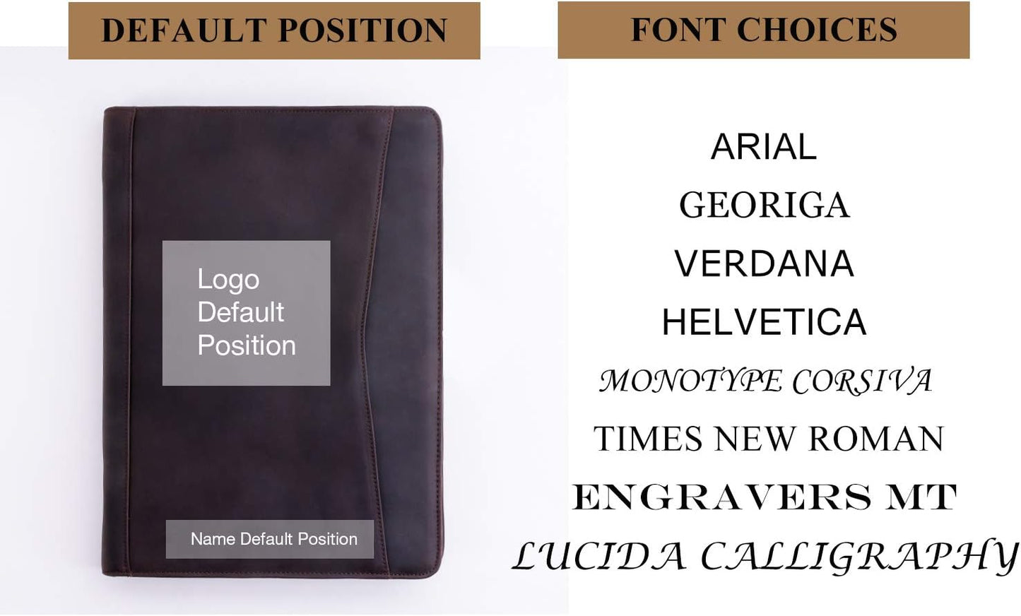 Personalized Leather Portfolio Padfolio for Men, Engraved Gifts for Father's Day for Husband from Wife, Customized Leather Gifts Present for Son/Dad, for Birthday, Dark Brown