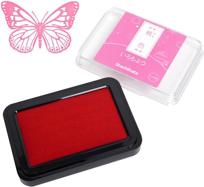 IROMOYO Stamp PAD, Traditional Japanese Ink Colour, Oil-Based Ink pad - Light Pink