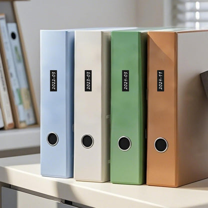 Colored Stickers 3×1 Inch Vinyl File Folder Sticker Black Rectangle Removable Waterproof Color Coding Moving Label for Boxes Office Inventory Labeling 160 PCS