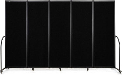 Folding Room Partition,Privacy Room Screen with Arms,Office Dividers Partition Wall,10'2"L* 6'7"H,Black