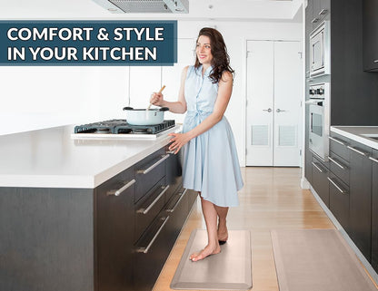 ComfiLife Anti Fatigue Floor Mat – 3/4 Inch Thick Kitchen Mats for Floor, Standing Desk Mat, Kitchen Rug – Comfort at Home, Office – Durable – Stain Resistant – Non-Slip Bottom (20" x 39", Rose Gold)