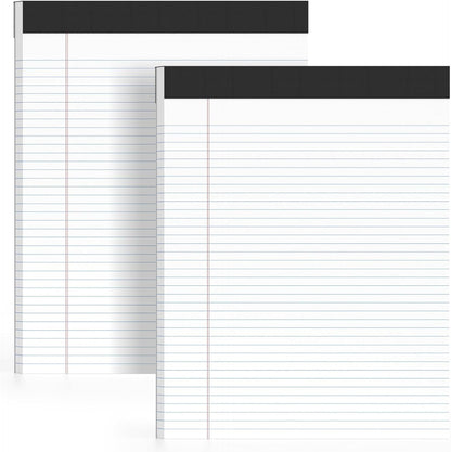 2 Pack of Legal Pads 8.5 x 11 College Ruled Writing Pads 8.5" x 11.75" Notepad 30 Sheets per Note Pads Notebook Study Back 8x11 Pads of Paper