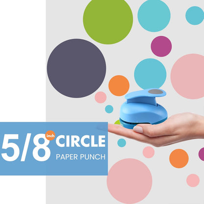 LOONENG 5/8 Inch Circle Paper Punch - Create Perfect Circles for Handmade Craft Projects - Ideas for Scrapbooking, Card Making, DIY Photo Albums, Gift Tags, Homemade Confetti
