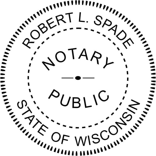 Wisconsin Round Notary Embosser | Official State Embosser | Official Seals | Meets State Specifications (Wisconsin, Round Embosser)