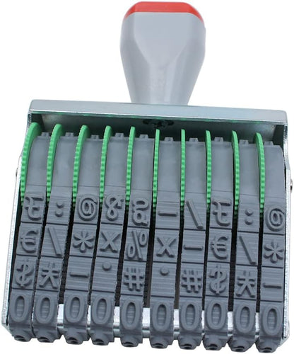 11 Digits Rubber Number Stamps 0-9 Business Stamps Office Stamps Logo Stamp Date Stamp Adjustable Multi- Functional Creative Symbol Rolling Wheel Stamp Personalized Custom Custom Stamps