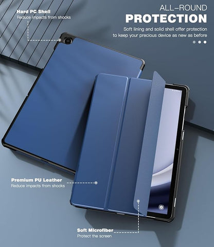 TiMOVO Case for Samsung Galaxy Tab A9+/A9 Plus 11 Inch 2023, Slim Lightweight Stand Hard Back Shell Protective Cover for Galaxy Tab A9+ Tablet SM-X210/X216/X218, Auto Wake/Sleep, Navy Blue