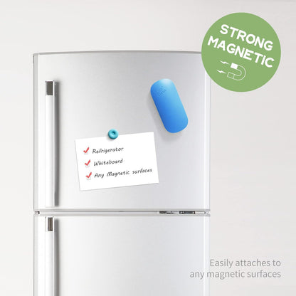 CLICK CLEAN Replaceable Dry Erase Board Eraser, 4-in-1 Magnetic Whiteboard Eraser with 3 Replaceable Felt Pads, Free 3.4oz Whiteboard Cleaner Included, Intended for Classroom, Home and Office