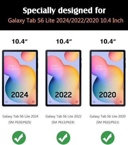 TiMOVO Case for All-New Samsung Galaxy Tab S6 Lite 10.4 Inch 2024/2022/2020, Ultra Slim Lightweight Magnetic Stand Cover Fit Galaxy Tab S6 Lite Tablet - Black