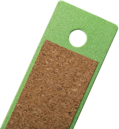 JAM PAPER Strong Aluminum Ruler - 12 Inch - Metal Ruler with Non-Skid Cork Backing - Lime Green - Sold Individually